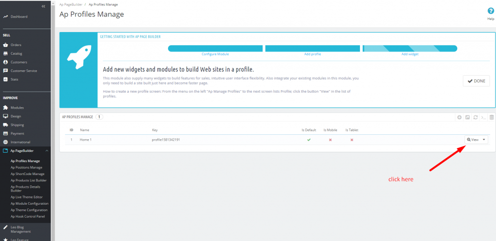 14. click to view profile in Ap Page Builder Module