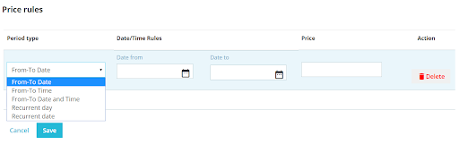 config price rules in Ap Booking Module