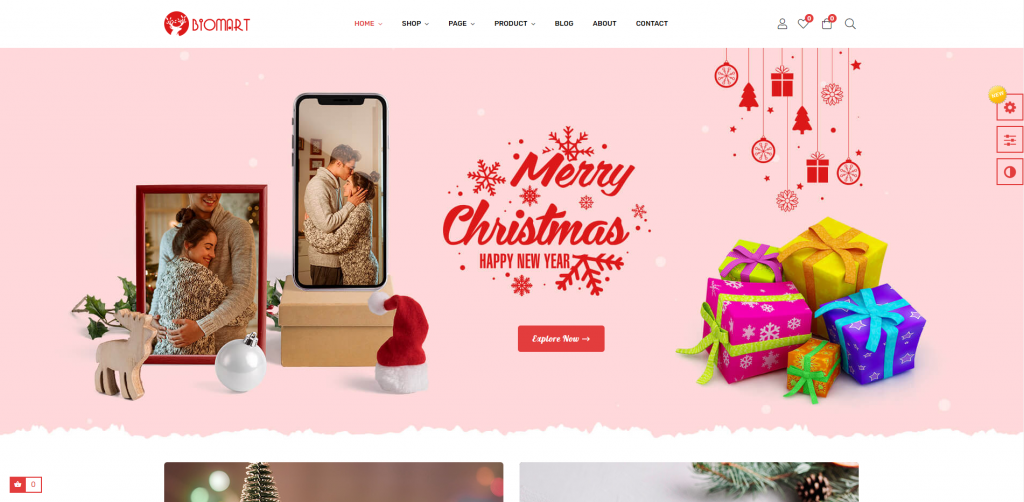 Bos Biomart - Gift Prestashop Theme Christmas