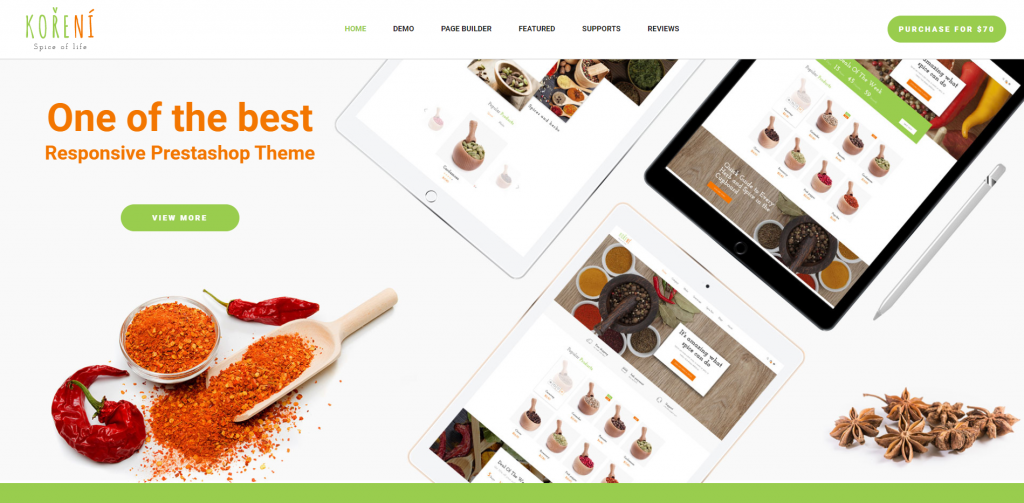 Leo Koreni Food and Spice Prestashop Theme