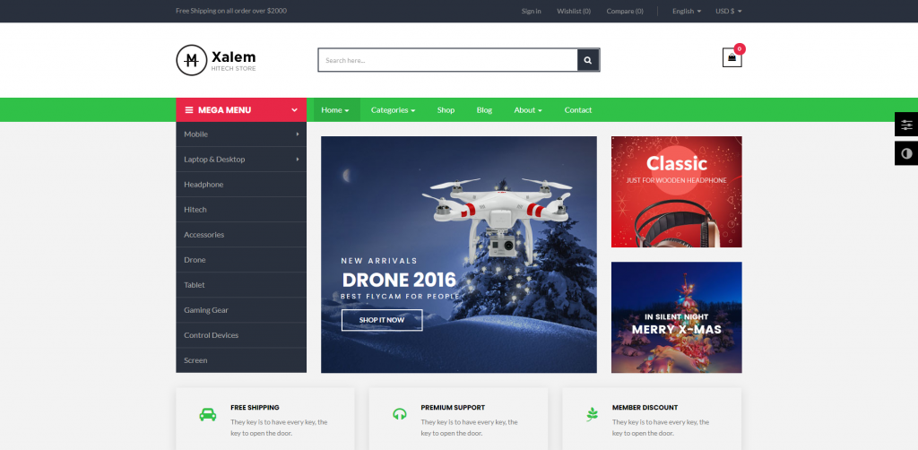 Leo Xalem Hitech Store Prestashop Template