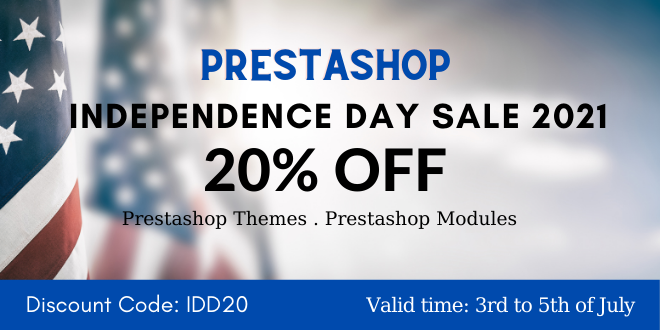 Independence Day Prestashop Theme Sale