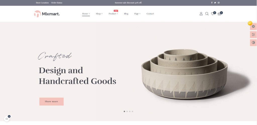 Mixmart Handcraft Prestashop Theme