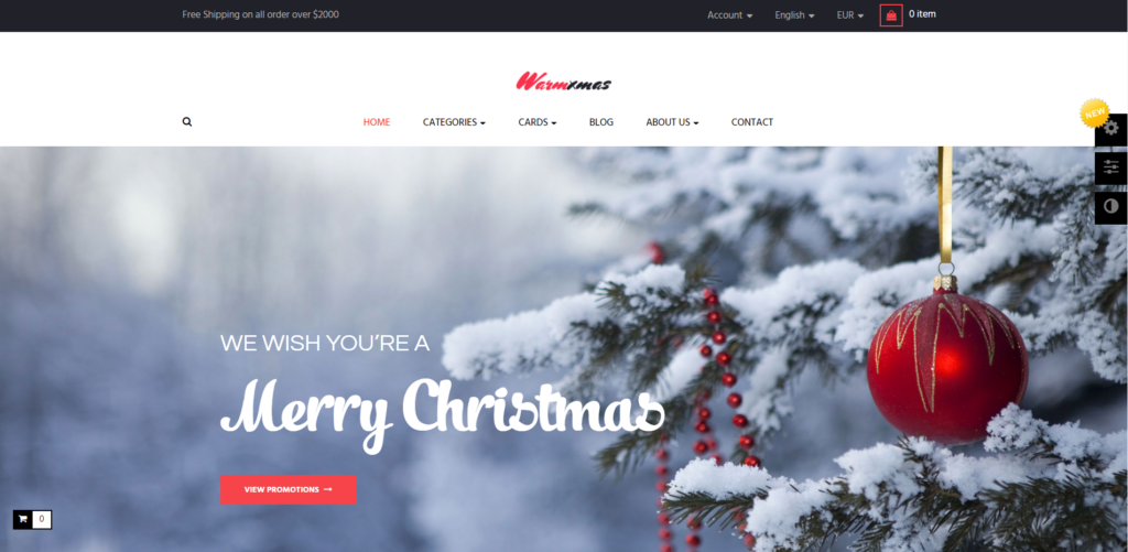 Warmxmas Christmas Prestashop theme