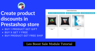 Create product discounts in Prestashop store in 3 types