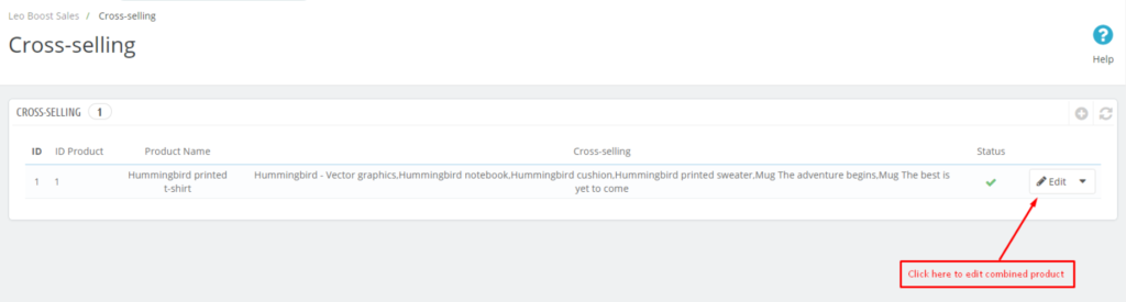 create cross-selling products prestashop successfully