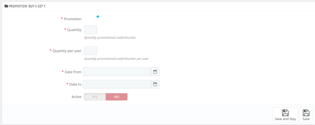 create product discounts Prestashop-buy X get Y