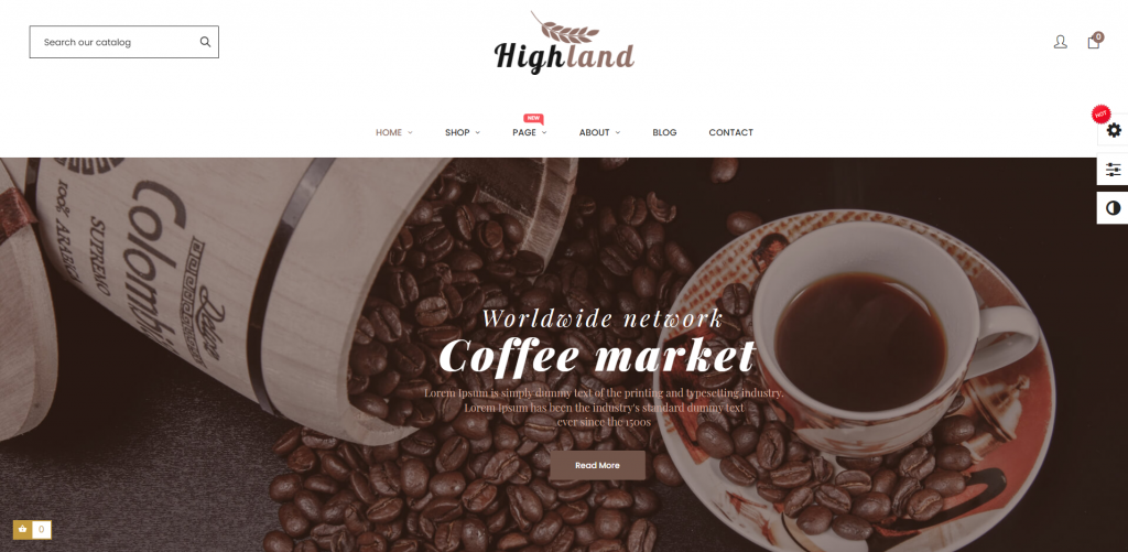 Bos Highland Coffee and Bakery Prestashop Theme