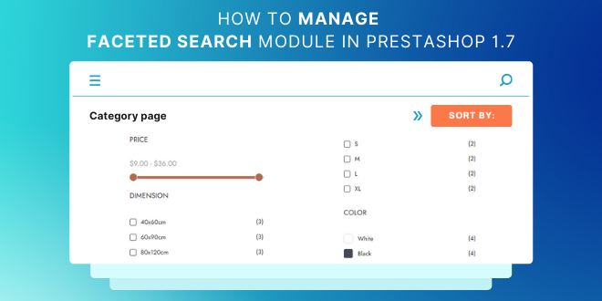 How to manage Prestashop faceted search module