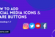 add Prestashop share buttons and social icons