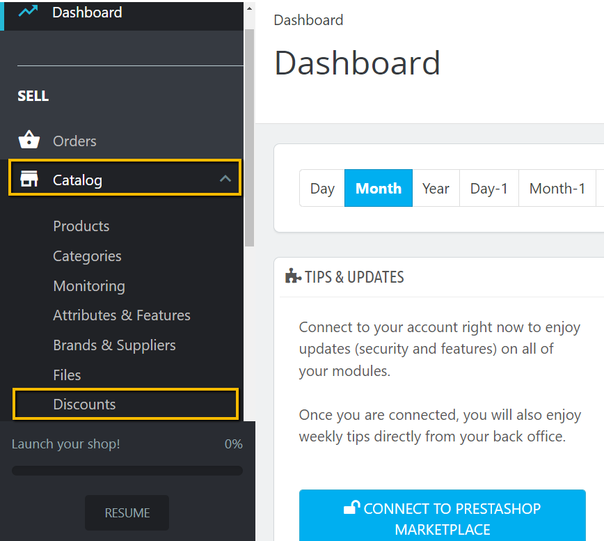 create gift product in dashboard