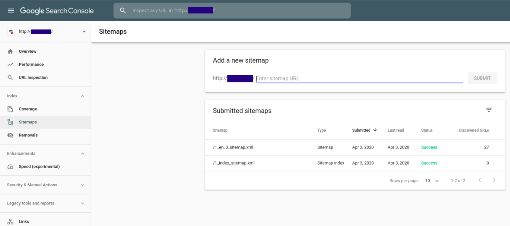 successfully add sitemap to google search console